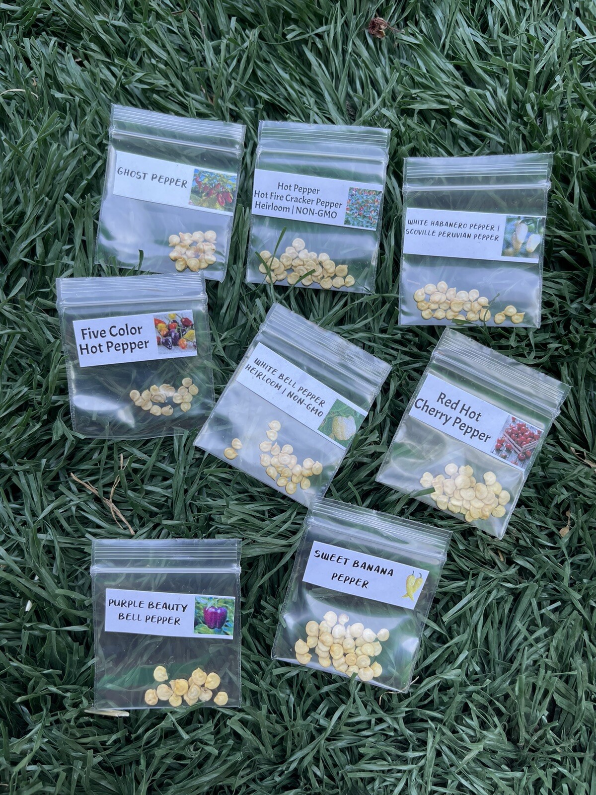 8 Packets of Pepper Seeds Combo + 2 Mystery Seeds