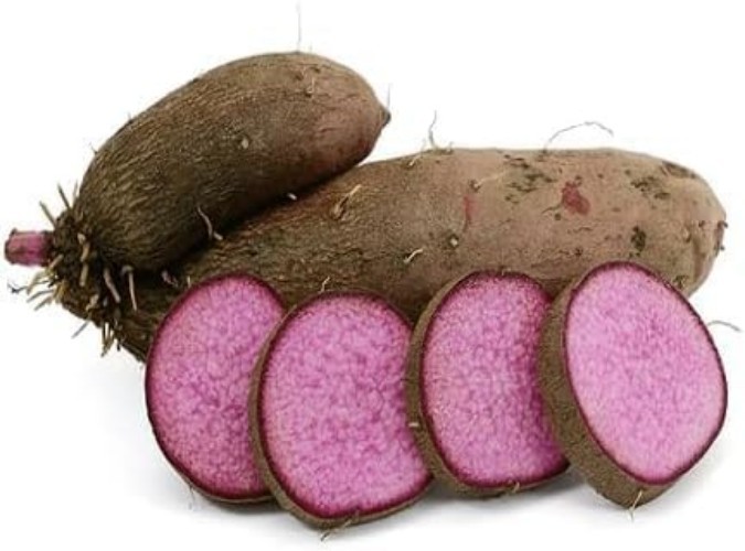 100 Pcs Dioscorea Alata Seeds, Heirloom Purple Yam Vegetable Seeds for Planti…