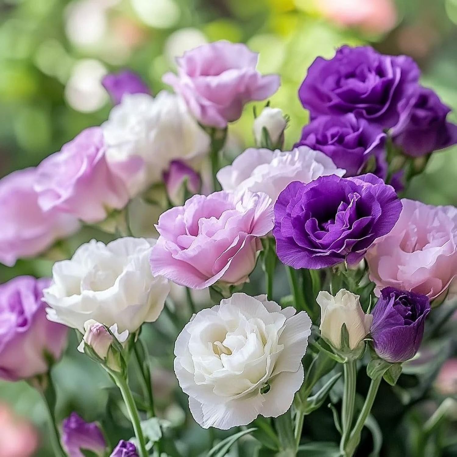300+Mixed Lisianthus Flower Seeds for Planting Outdoor-Perennial Eustoma Cut Flo