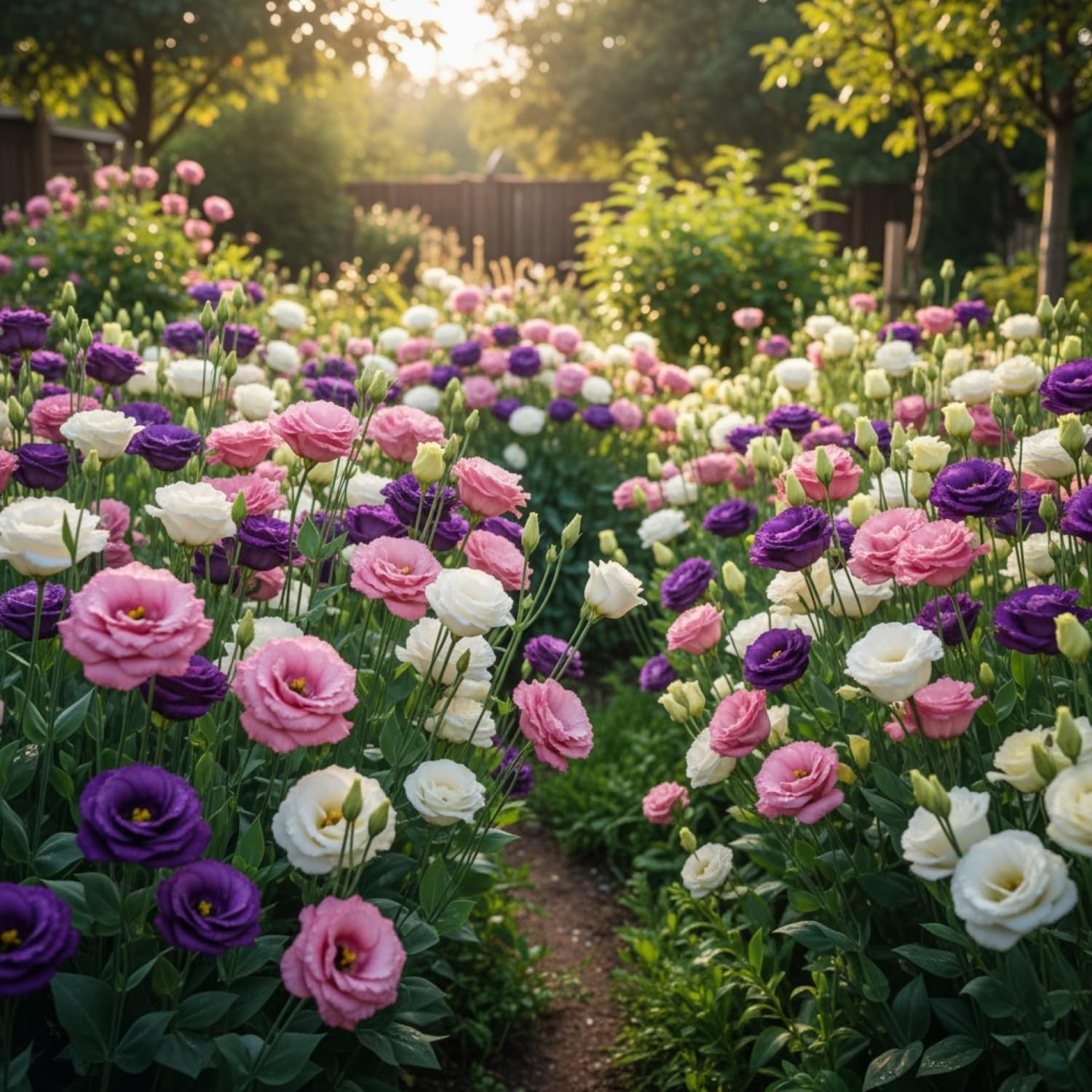 Vibrant Mixed Color Lisianthus Seeds – 100 Eustoma Grandiflorum for Blooming