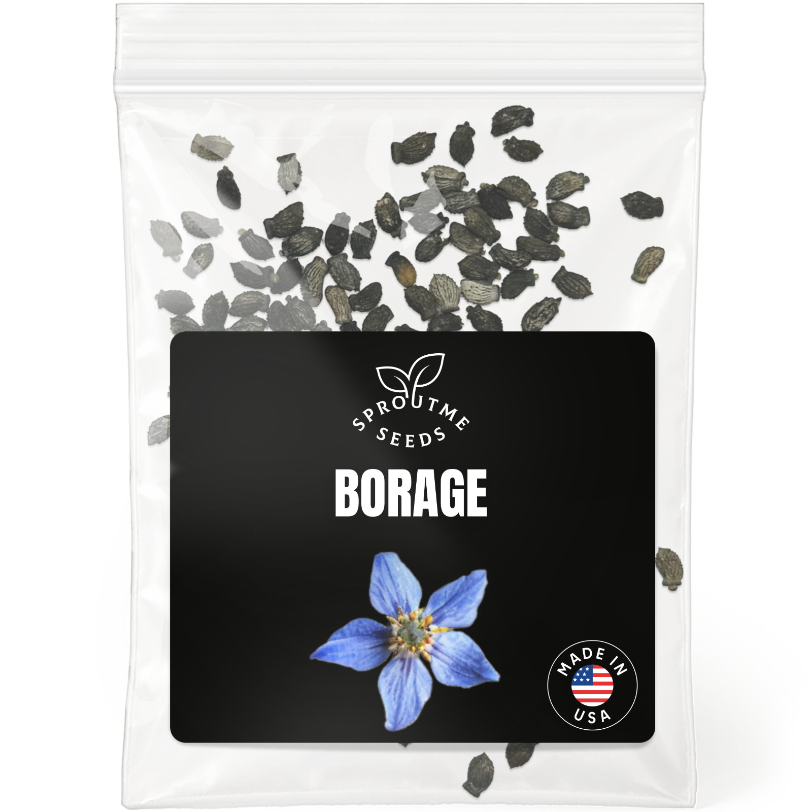 Borage Seeds 100+, Heirloom Non-GMO, Blue Edible Flowers Pollinator Plant