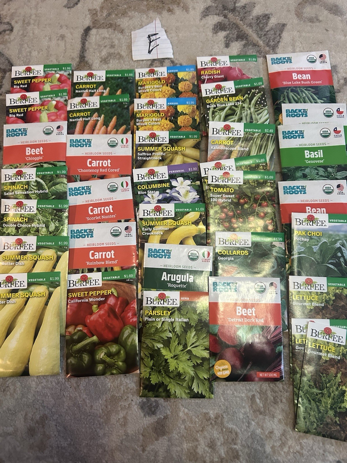 Lot E seeds Vegetable, flowers And Herb Seed Packets Packs 2025 mix gardening.