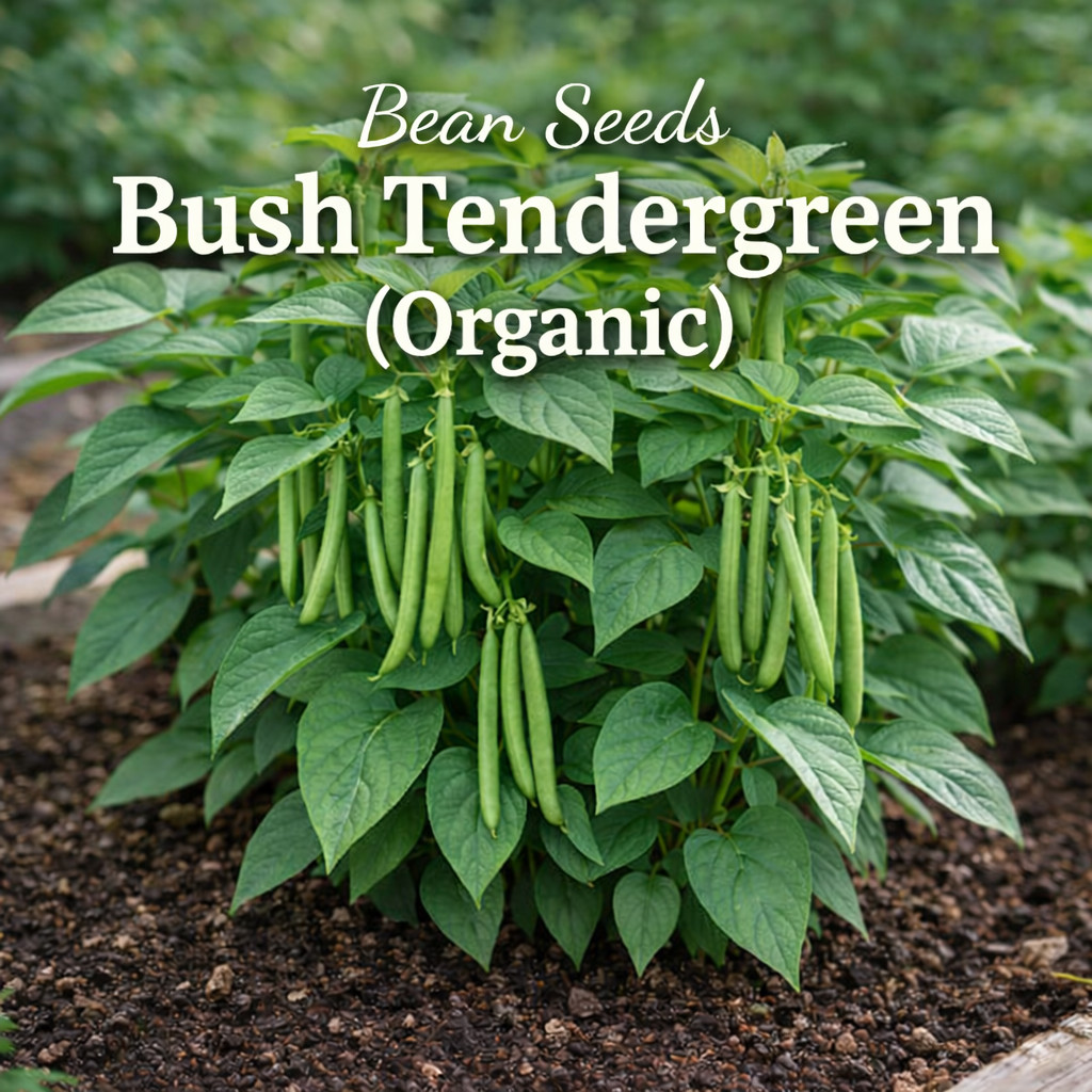 Organic Tendergreen Bush Bean Seeds| Heirloom Green Beans Compact Plant 25 seeds