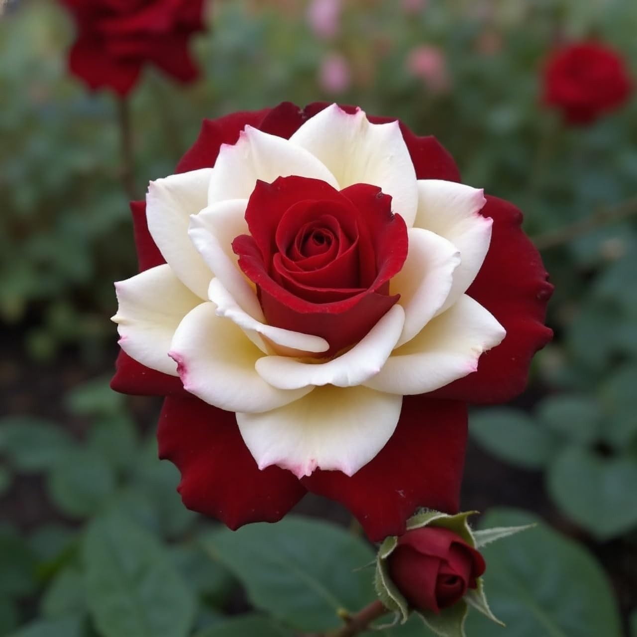 100pcs Rare Twin Red White Rose Seeds for Planting – Heirloom Perennial Climbi