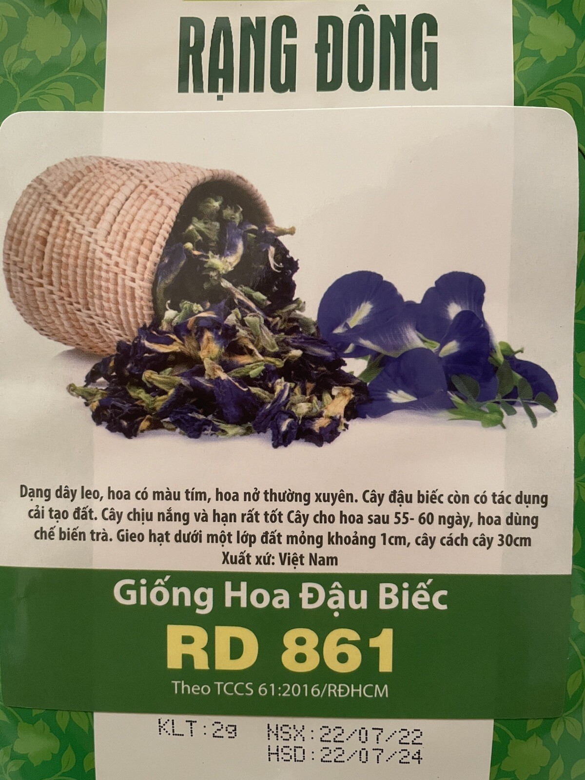 50 butterfly pea seeds; đậu biếc; Clitoria ternatea; Asian pigeon wings