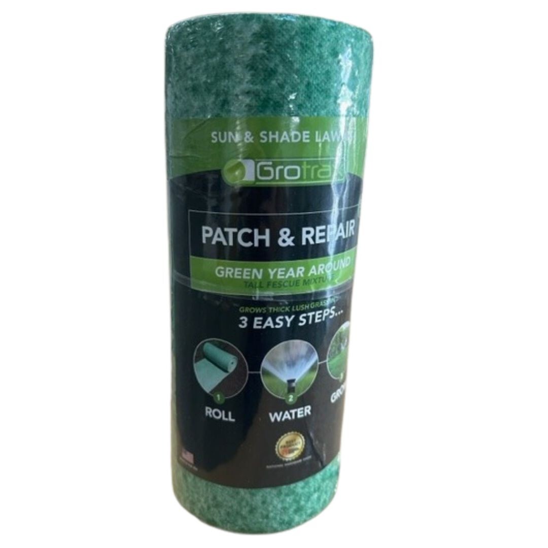 GrowTrax Biodegradable Grass Seed Mat, Year Round Green – 50 SqFt Quick Fix Roll