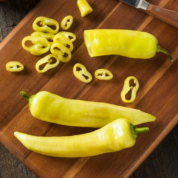 50+ Pepper Seeds – Hungarian Yellow Wax — HOT ———– Heirloom