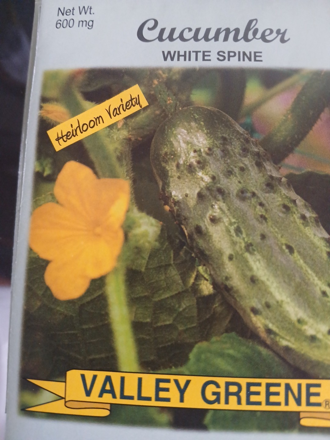 Vally Greene Cucumber Variety Lot Of ( 6 Marketmore 76 , 9 White Spine)