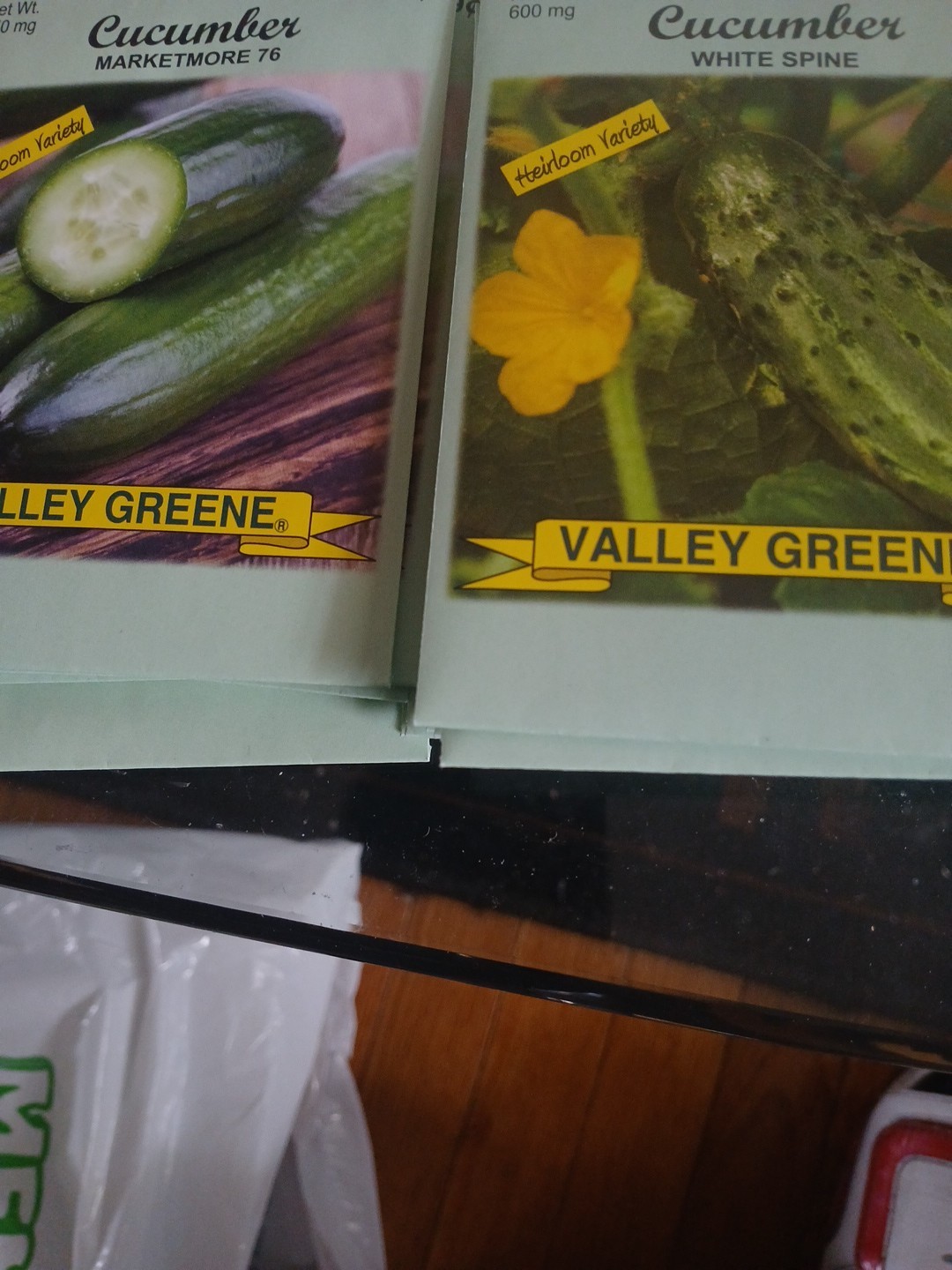Vally Greene Cucumber Variety Lot Of ( 6 Marketmore 76 , 9 White Spine)