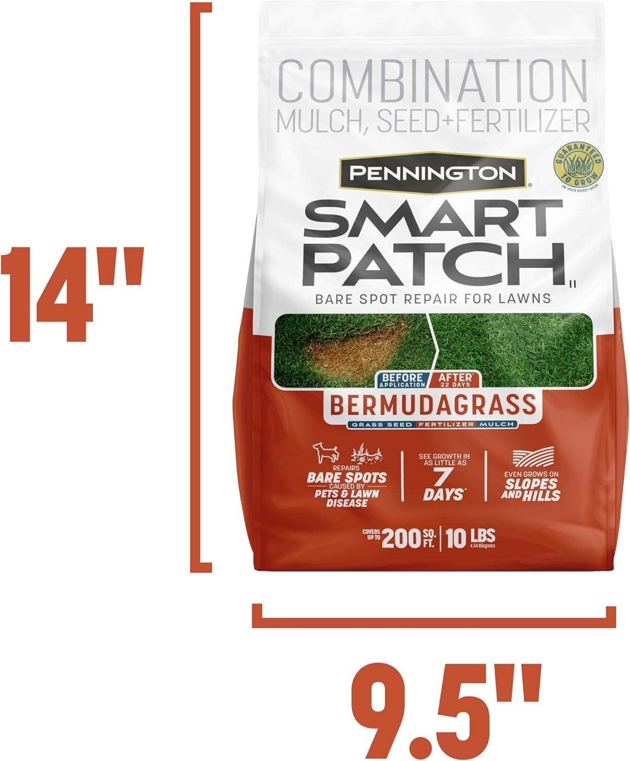 Smart Patch Bermuda Grass Seed with Mulch and Fertilizer