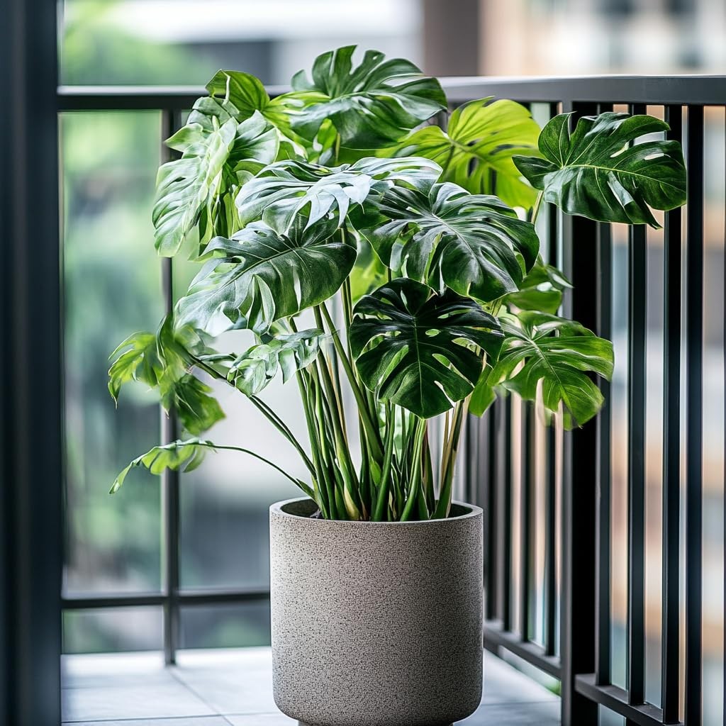 70pcs Variegated Monstera Seeds – Green & White Tropical Foliage Plant Seeds …