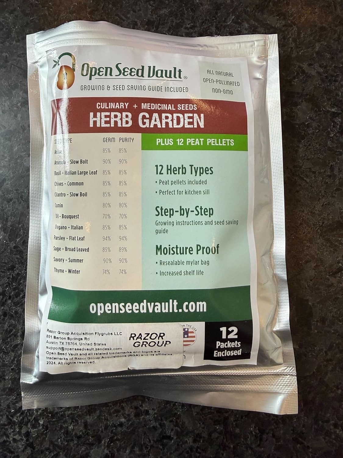 Complete Herb Garden Kit: 4,000 Heirloom Seeds | Culinary & Medicinal Variety
