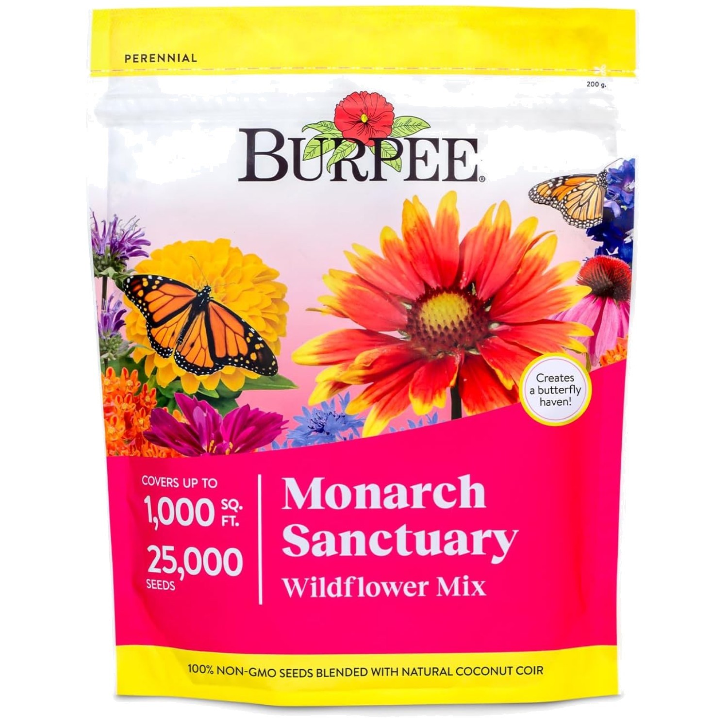 Butterfly Garden Seed Mix | 25,000 Non-GMO Wildflower Seeds