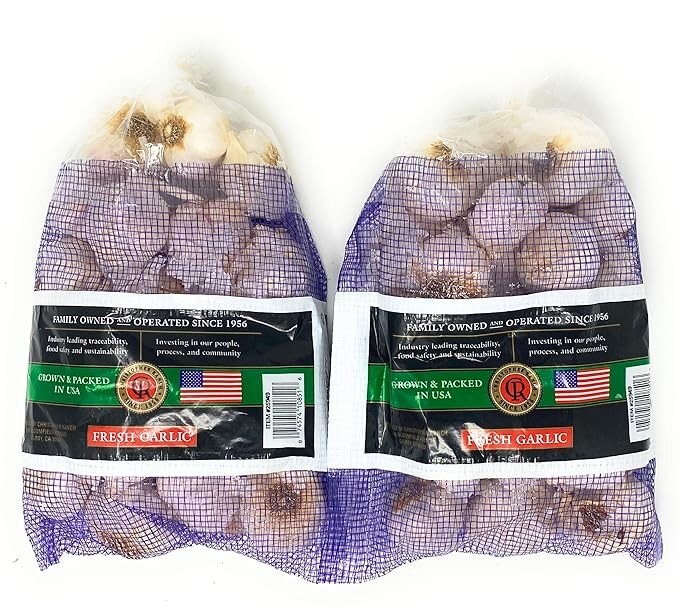 2 Pound Fresh Garlic USA California Heirloom Gilroy Finest, Pack of 2