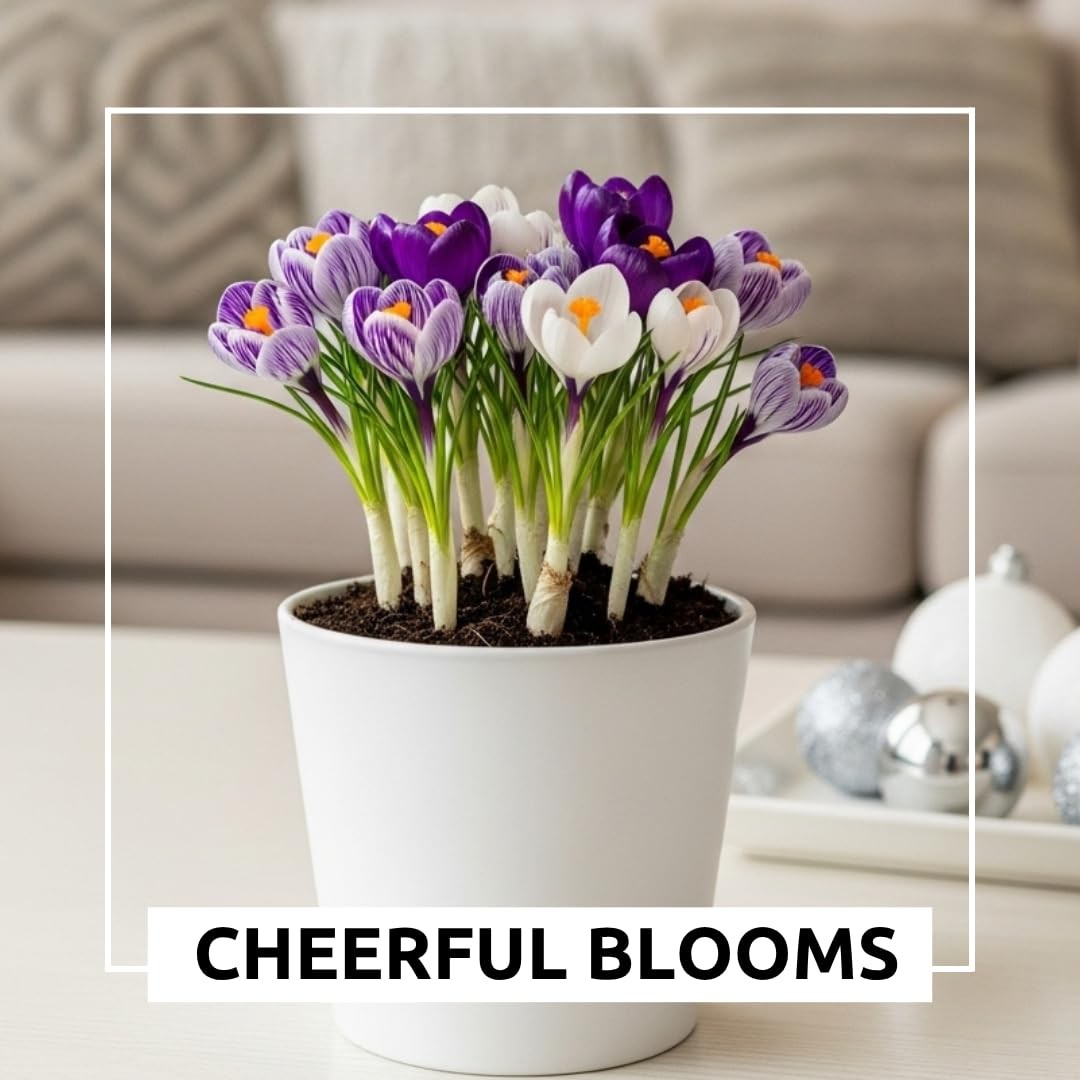 Pre-Chilled Crocus Bulbs for Forcing Indoors – Holiday Gift of Winter Cheer –…