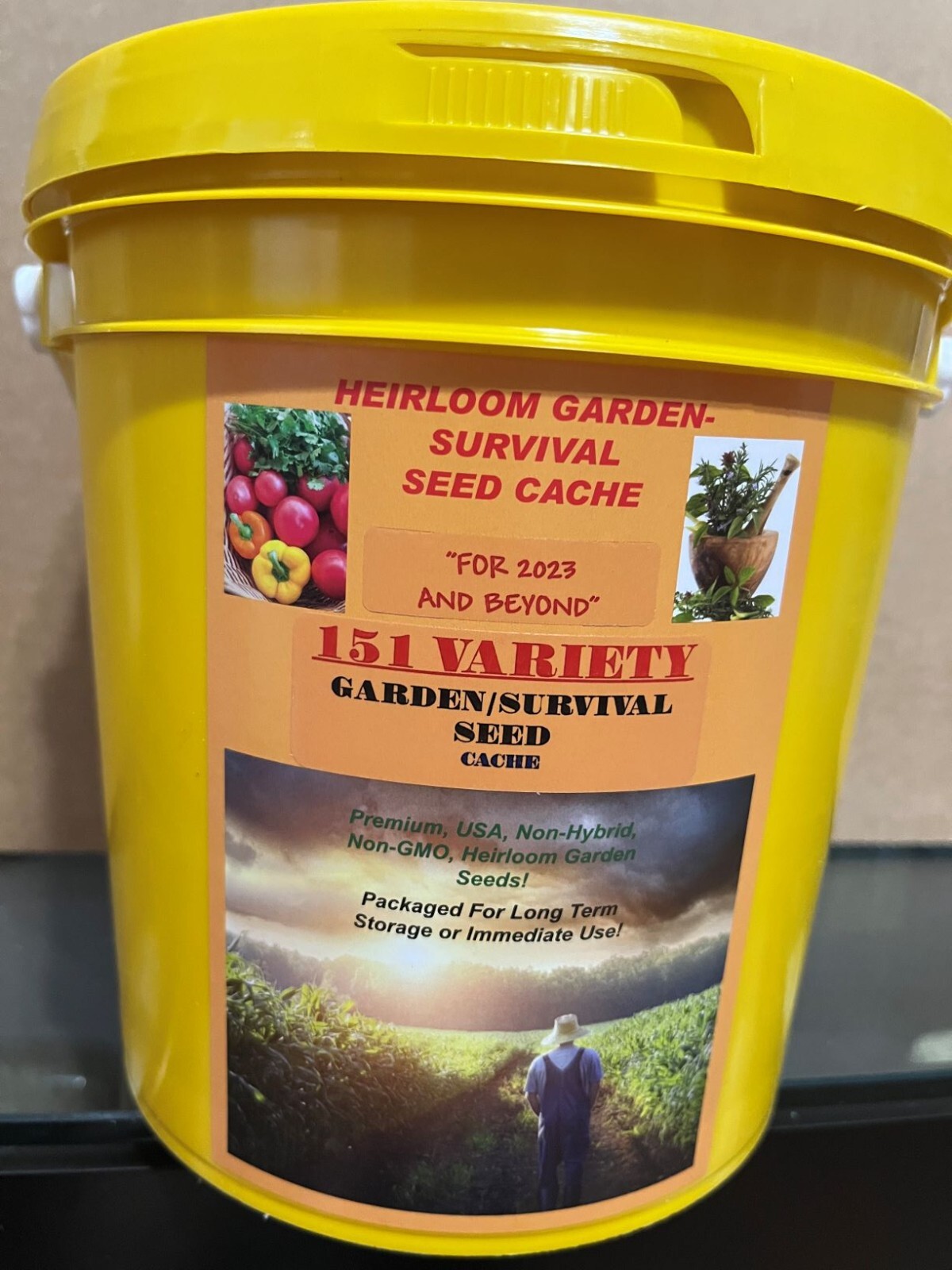 56,000 SEED, 151 Heirloom Varieties! PREPPERS/SURVIVALIST DOOMSDAY SEED CACHE