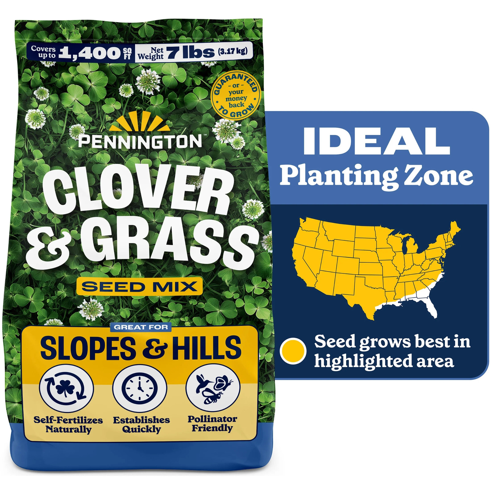 NEW Smart Seed Clover & Grass Seed Mix 7 lb Sun to Shade Drought Tolerant