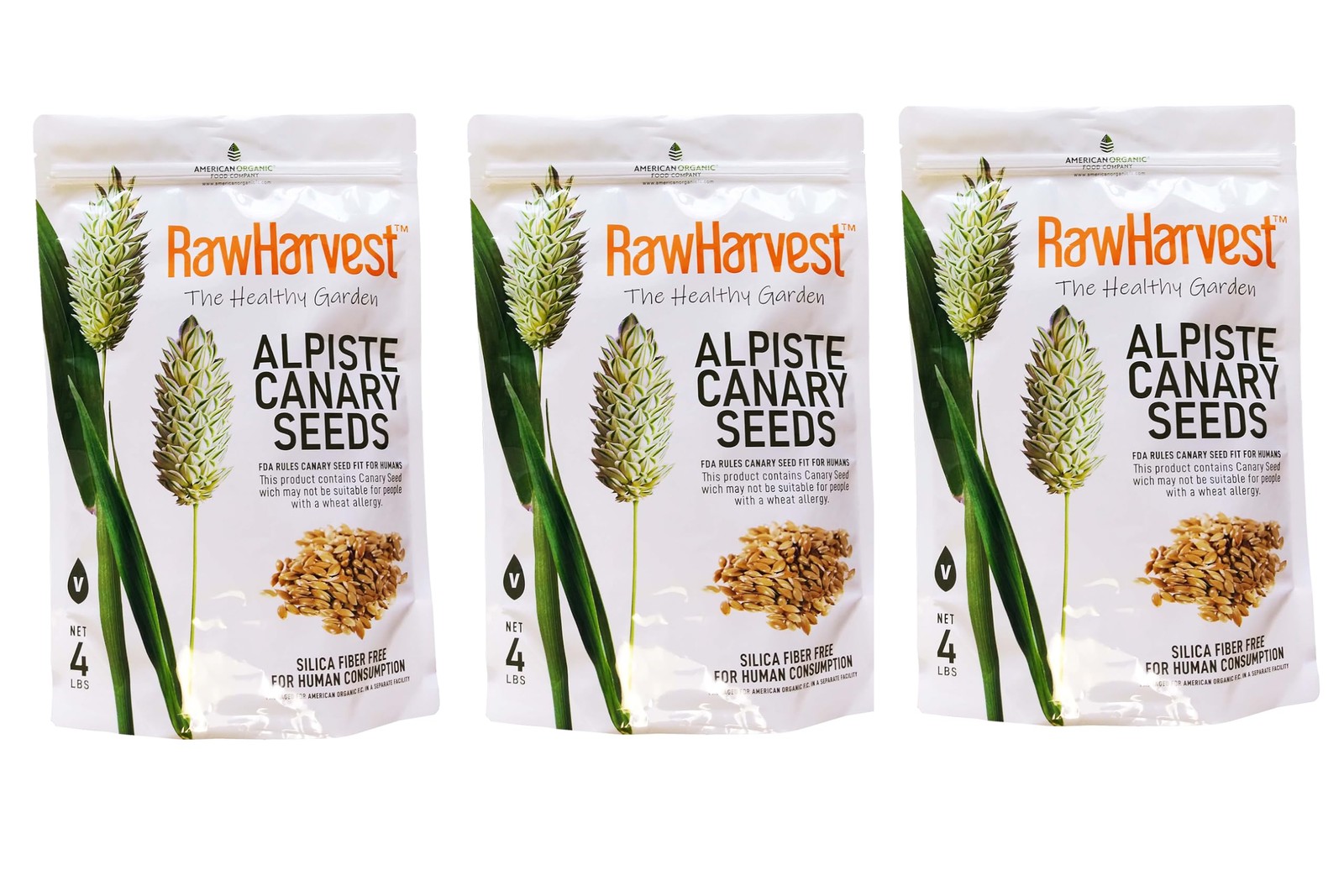 Canary Seed Alpiste 4Lbs 3Pack 12 Lbs