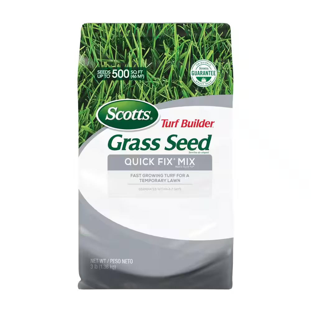 Scotts Turf Builder Grass Seed Quick Fix Mix Fast Growing Turf for a Temporary L