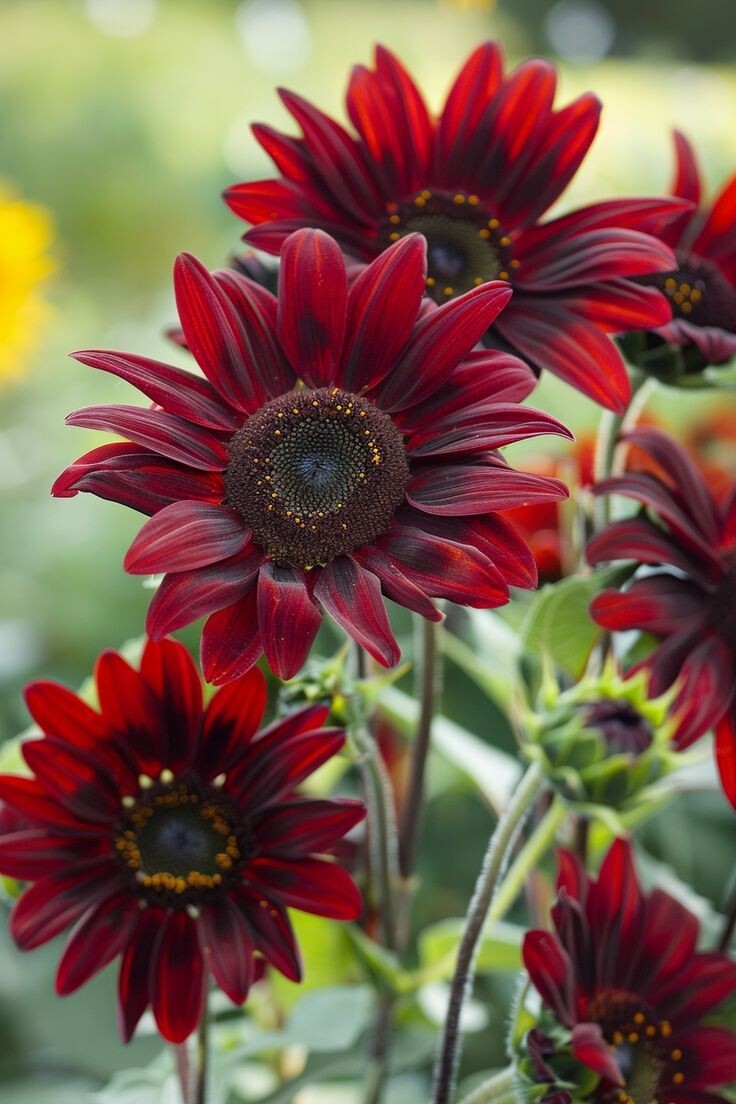 Chocolate Cherry Sunflower, , Beautiful Ornamental Sunflower, FREE SHIPPING