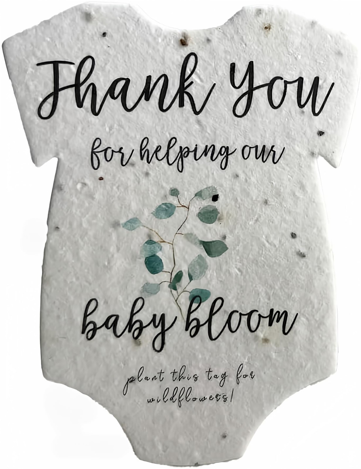 Wildflower Seed Paper Set of 12 Eco Friendly Cotton Plantable In Baby Bodysui…