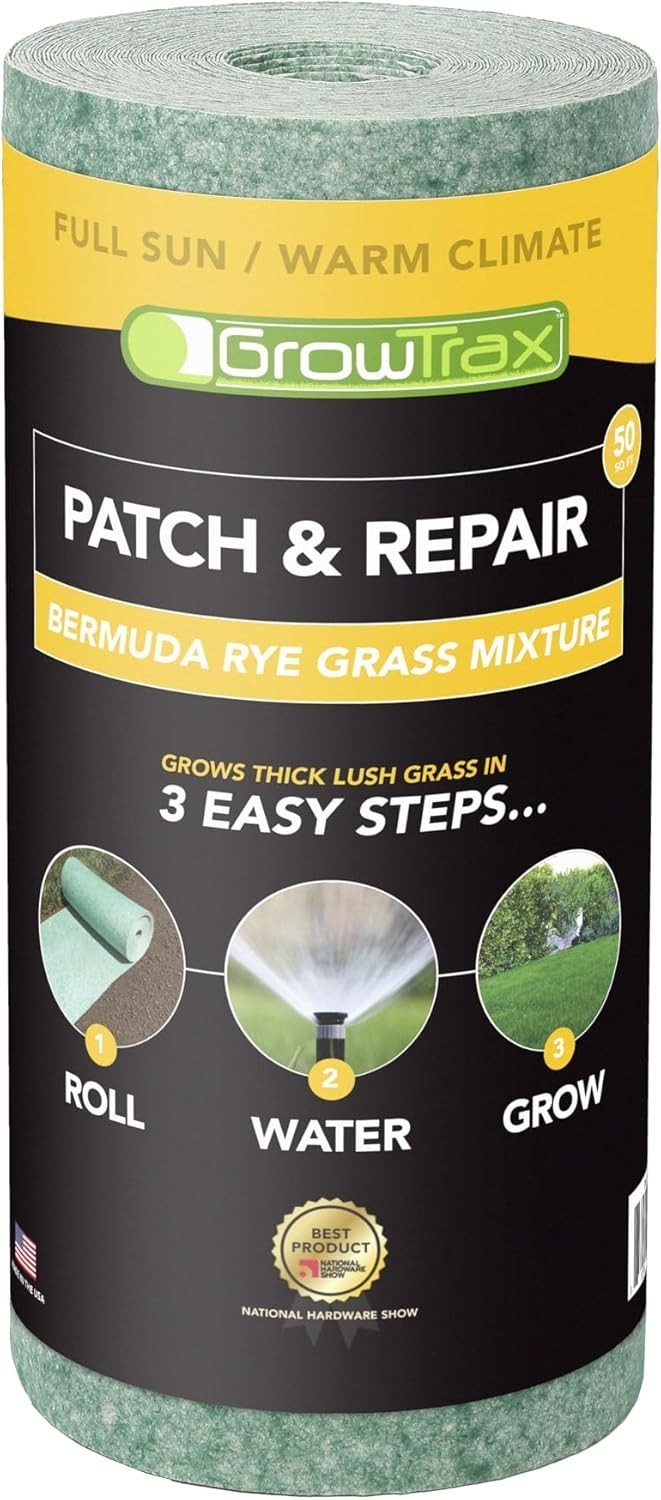 Sustainable Bermuda Rye Grass Seed Mat – 50 SQFT for Lush Outdoor Lawns