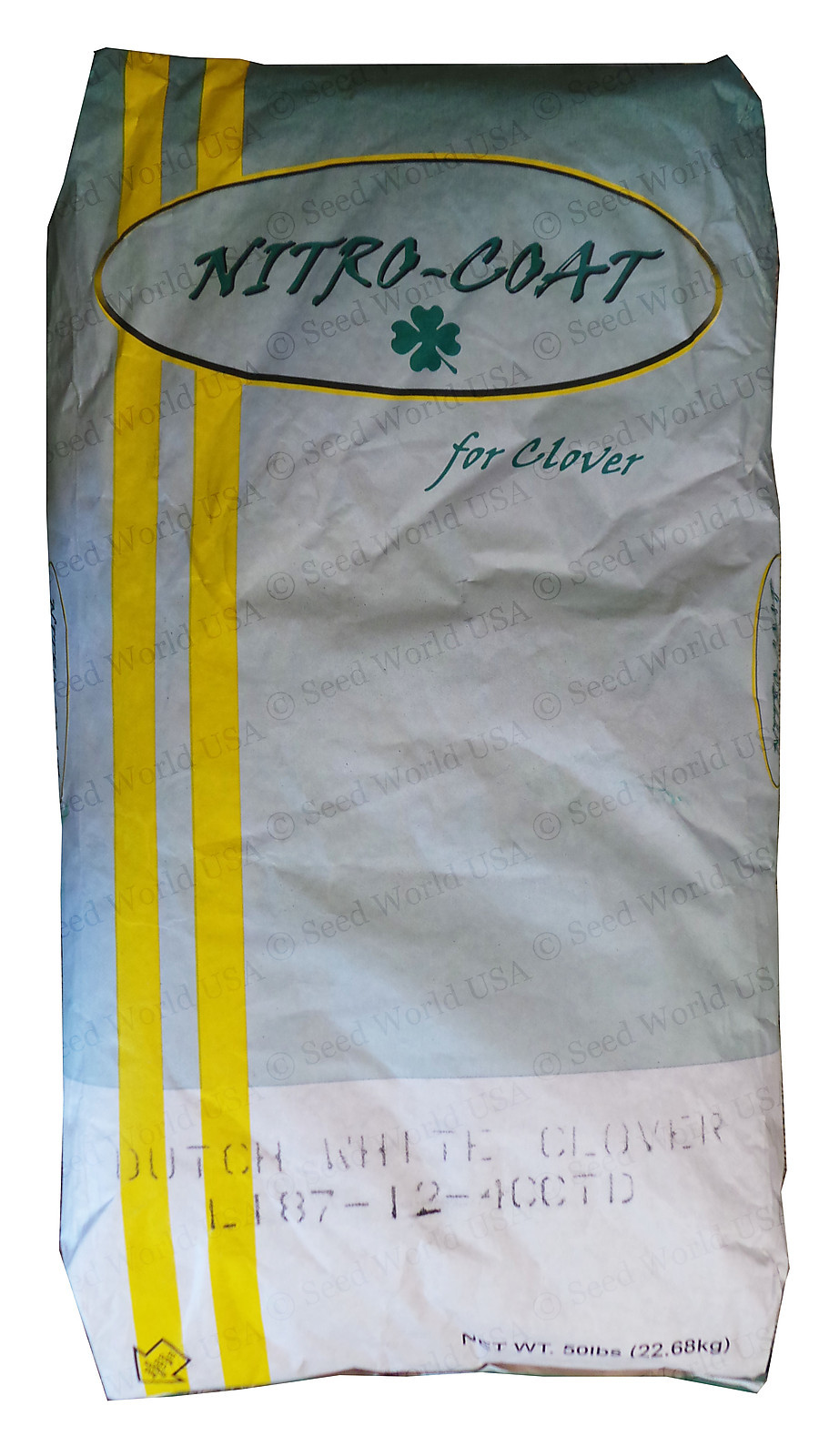 SeedRanch White Dutch Clover Seed: Nitro-Coated & Inoculated – 50 Lbs.