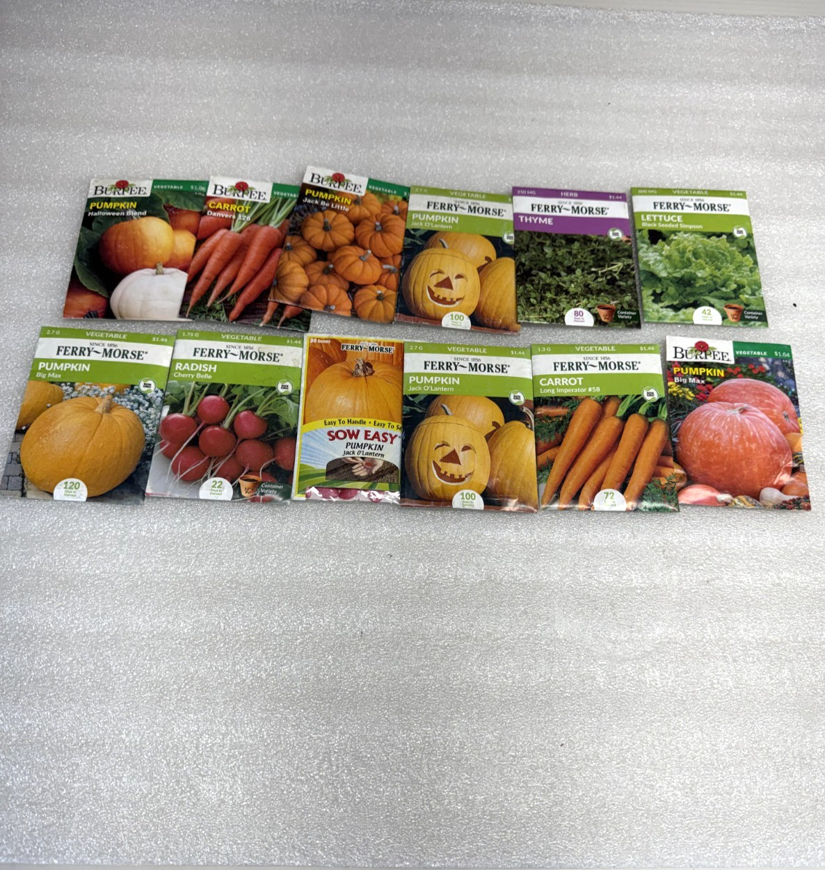 Lot Of 12 Mixed Variety Pack Garden Seeds Bundle