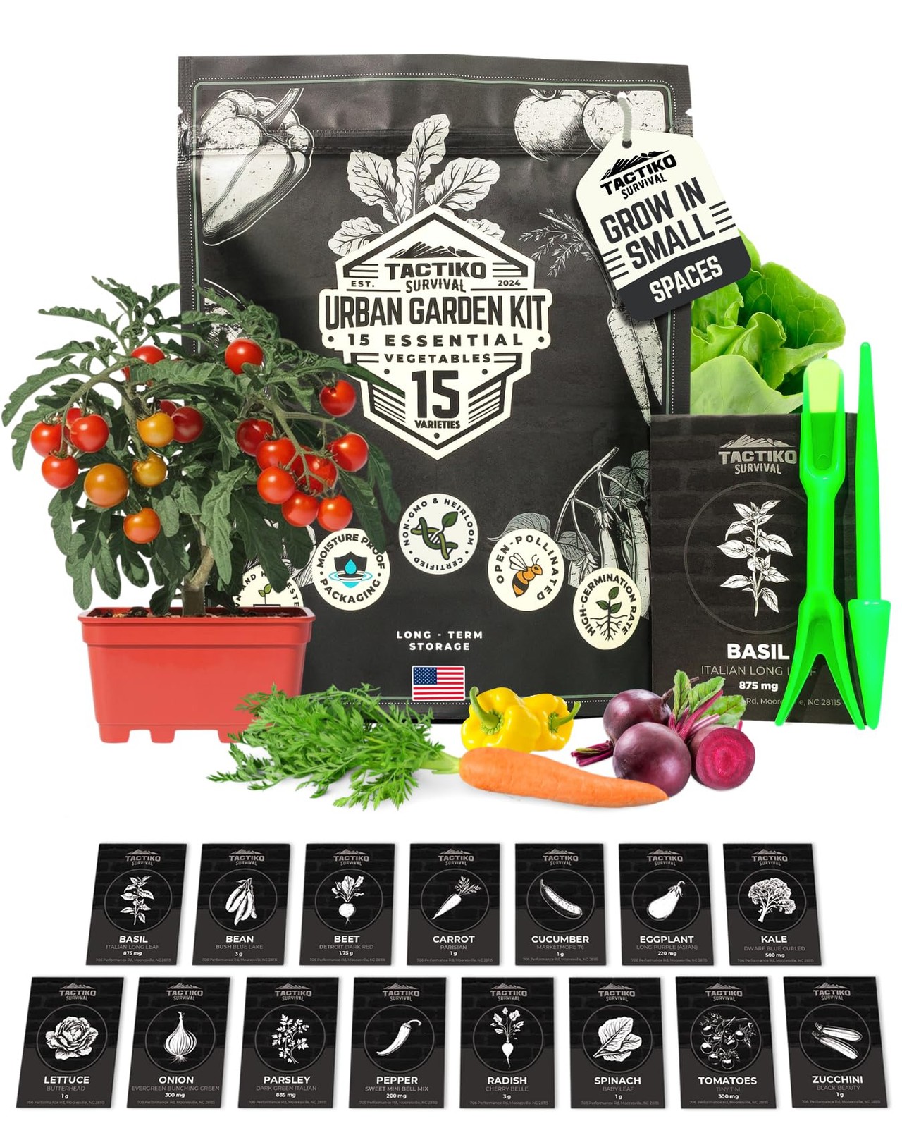 15 Vegetable Kit Varieties for Small Urban Garden, Balconies & Patios – Non-G…