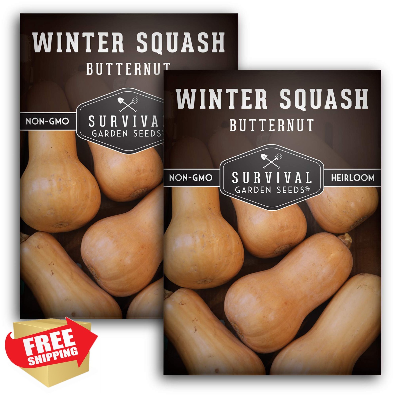 SURVIVAL GARDEN SEEDS 2 pack butternut squash seeds