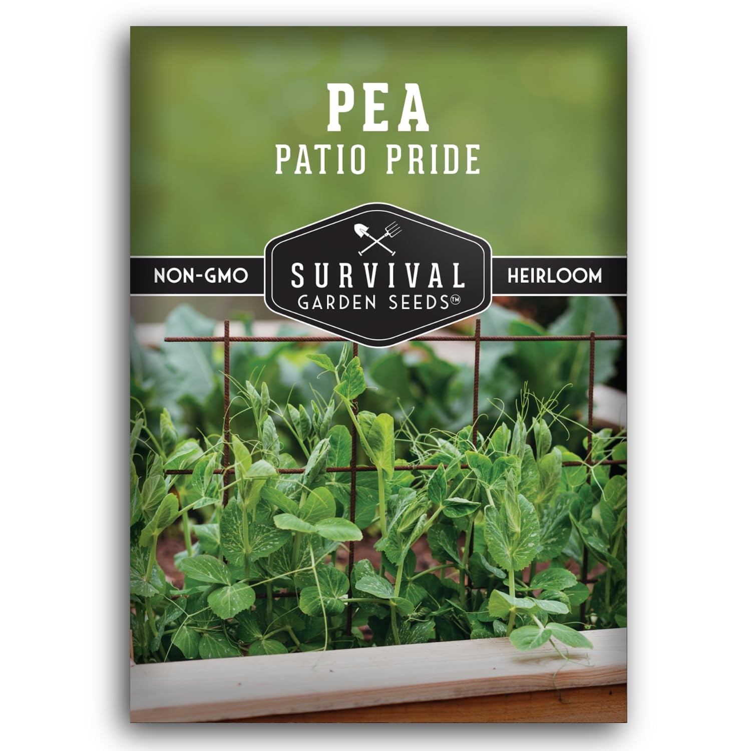 Pea Seeds High Yield Heirloom Non-GMO – Compact Bush for Container Gardens