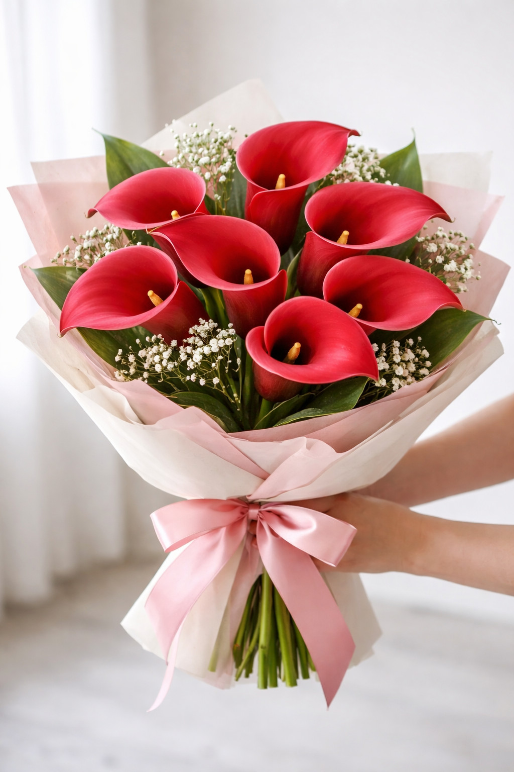 Majestic Red Calla Lily Rhizomes – Premium Flower Bulbs for Planting (3 Bulbs)