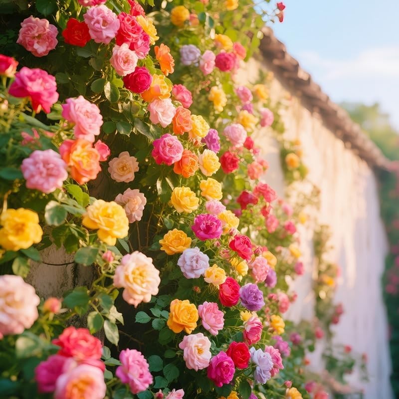 Mixed Climbing Rose Vine Seeds 230pcs– Perennial Rosa Flowering Colors
