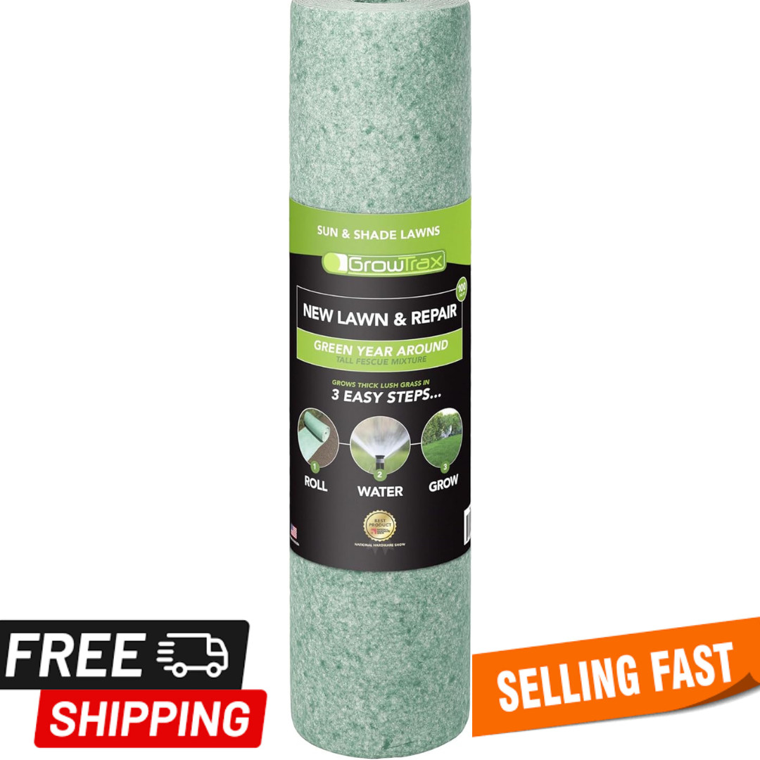 Biodegradable Grass Seed Mat-100 sqft Year Round Green Lawns-Grass Seed/Fertile