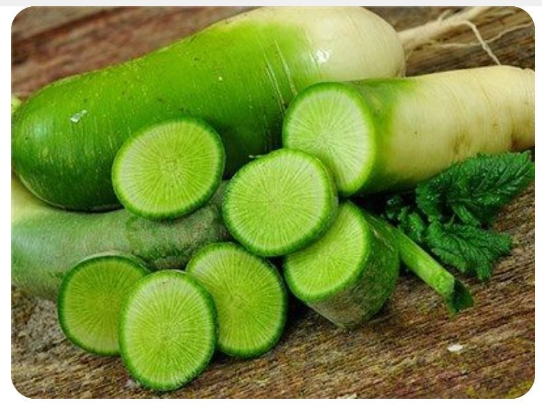 GREEN RADISH 50 + WHITE RADISH 100 SEEDS