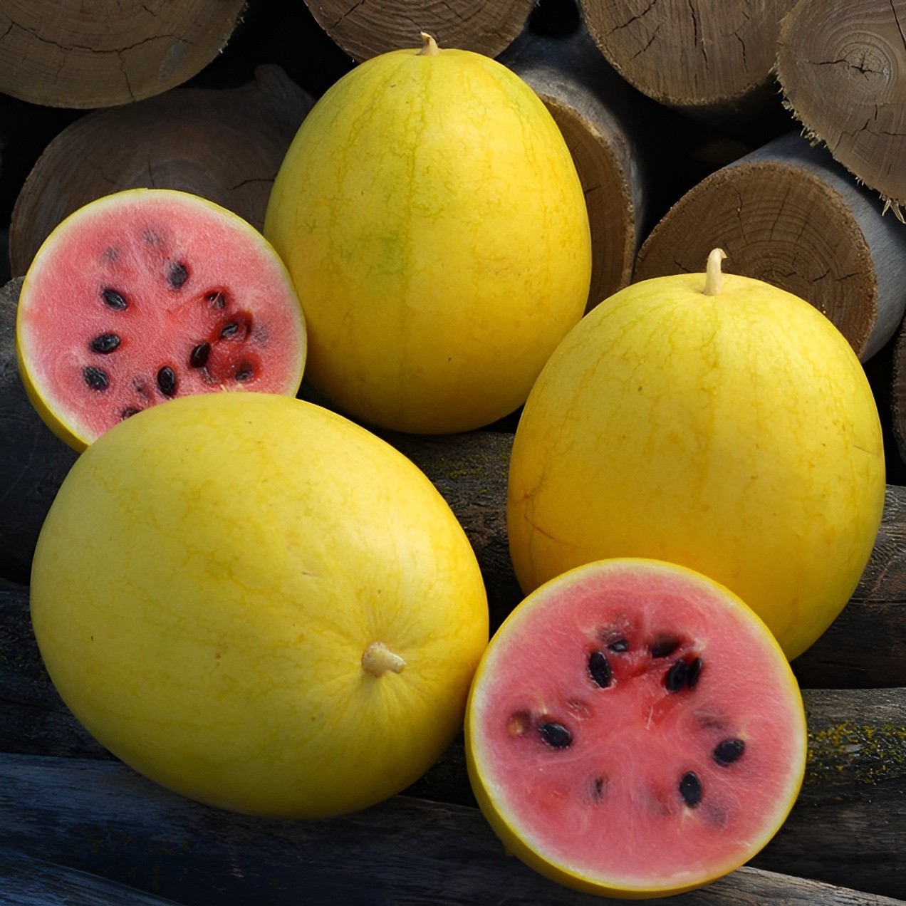 35 Organic Heirloom Golden Midget Watermelon Seeds – Fast Growing – Super Sweet!