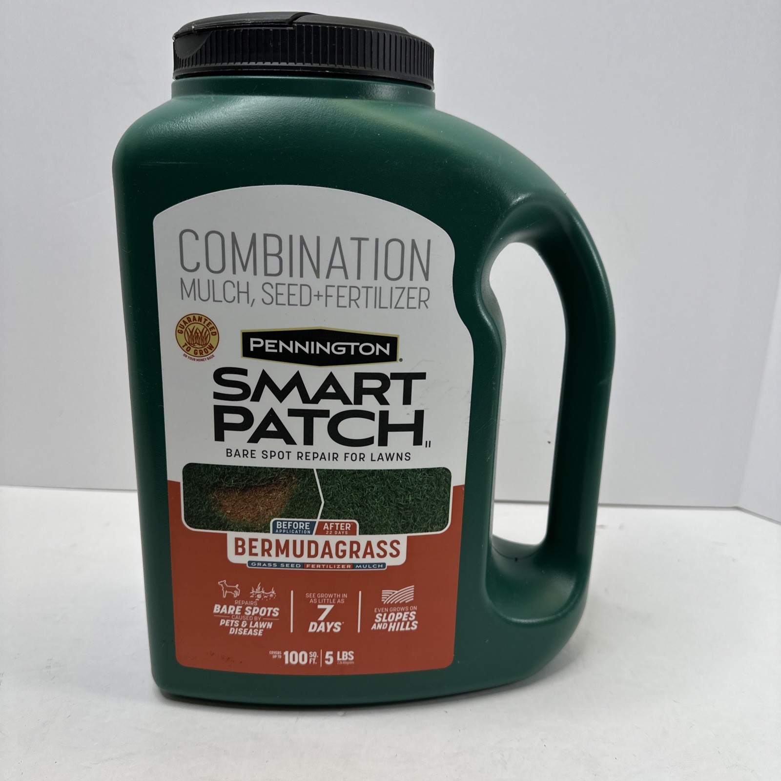 Smart Patch Bermudagrass Seed Mulch Seed Fertilizer 5 lbs – Covers 100 sq. ft.