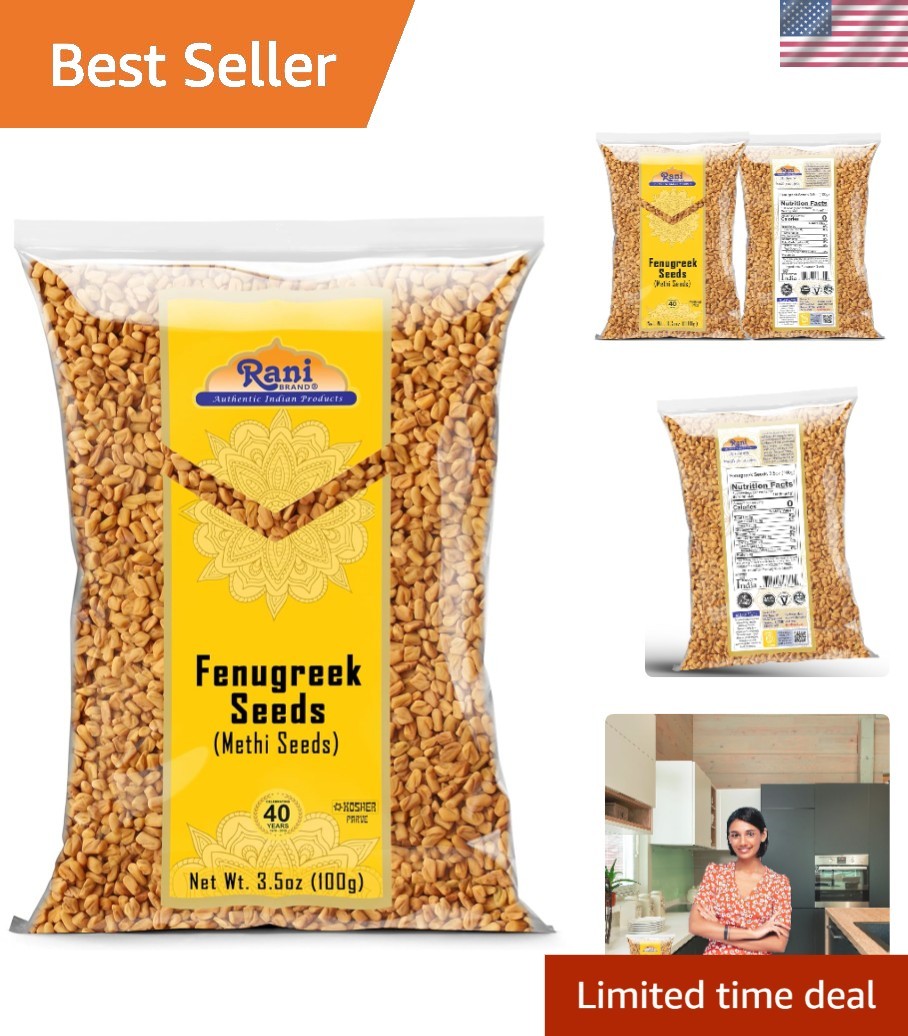 Rani 3.5oz Methi Seeds – , Kosher, and 100% Natural for Ayurvedic Cooking