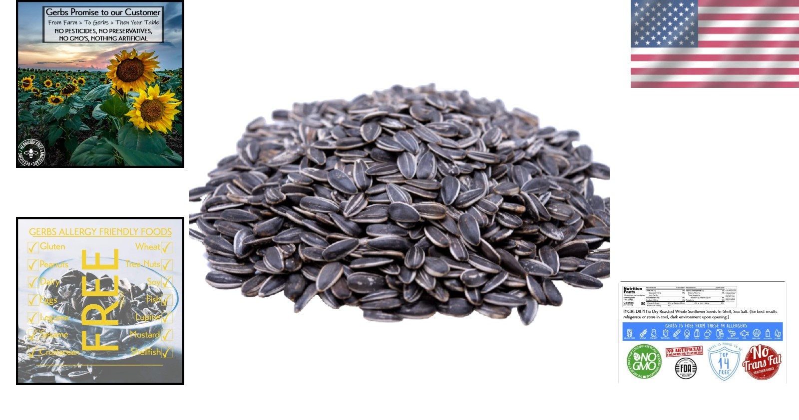 Lightly Sea Salted Sunflower Seeds 1 lb.