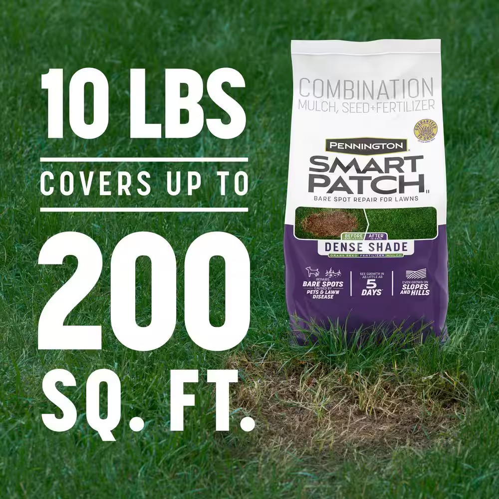 Smart Patch Dense Shade 10 Lb. 200 Sq. Ft. Grass Seed Bare Spot Repair with Mulc