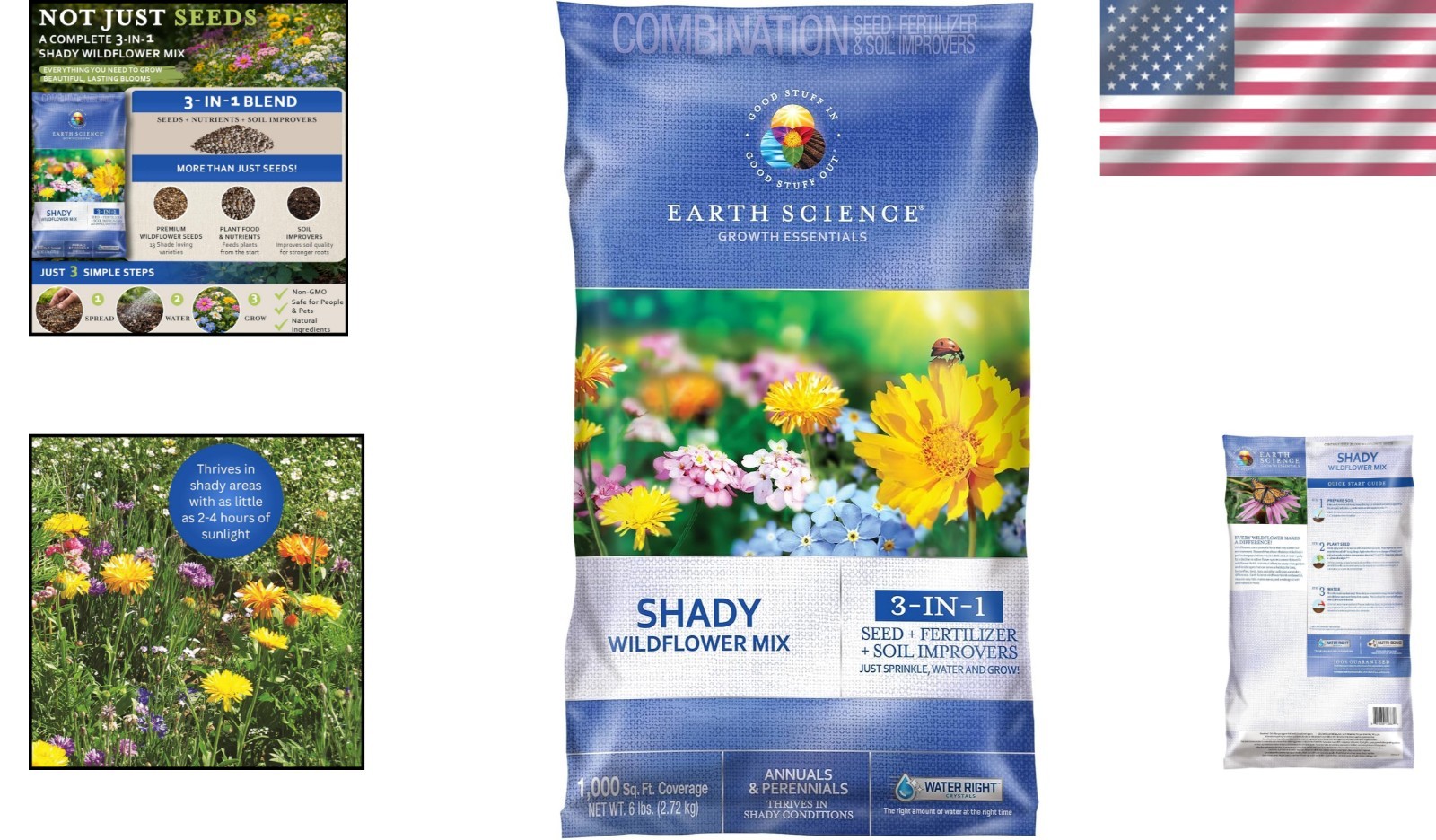 Vibrant Shady Wildflower Mix 6 lb – Eco-Friendly Seeds Safe for Kids & Pets