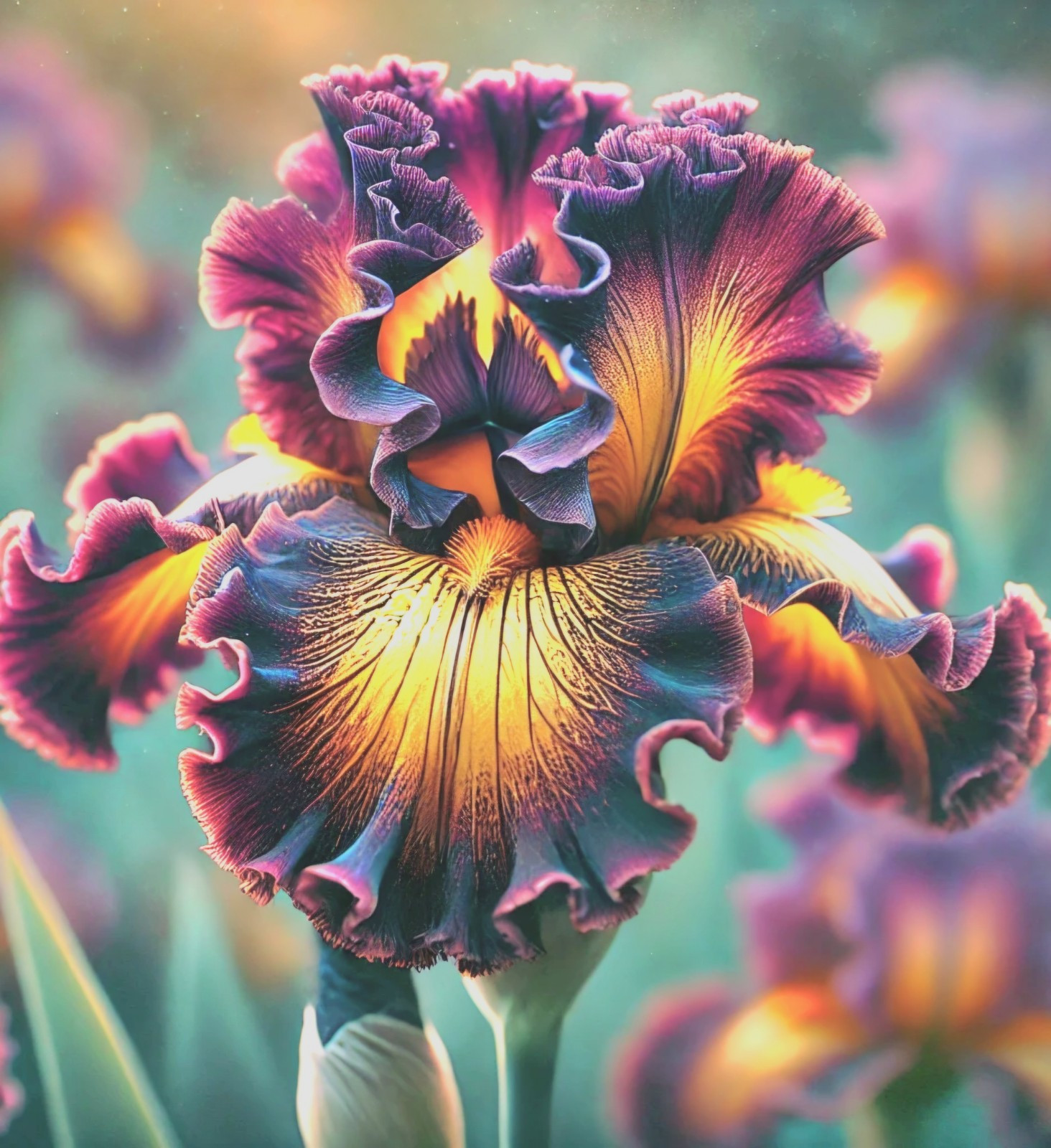 Most Beautiful Rare Iris Rhizome Bulb /Reblooming /Tall Heirloom
