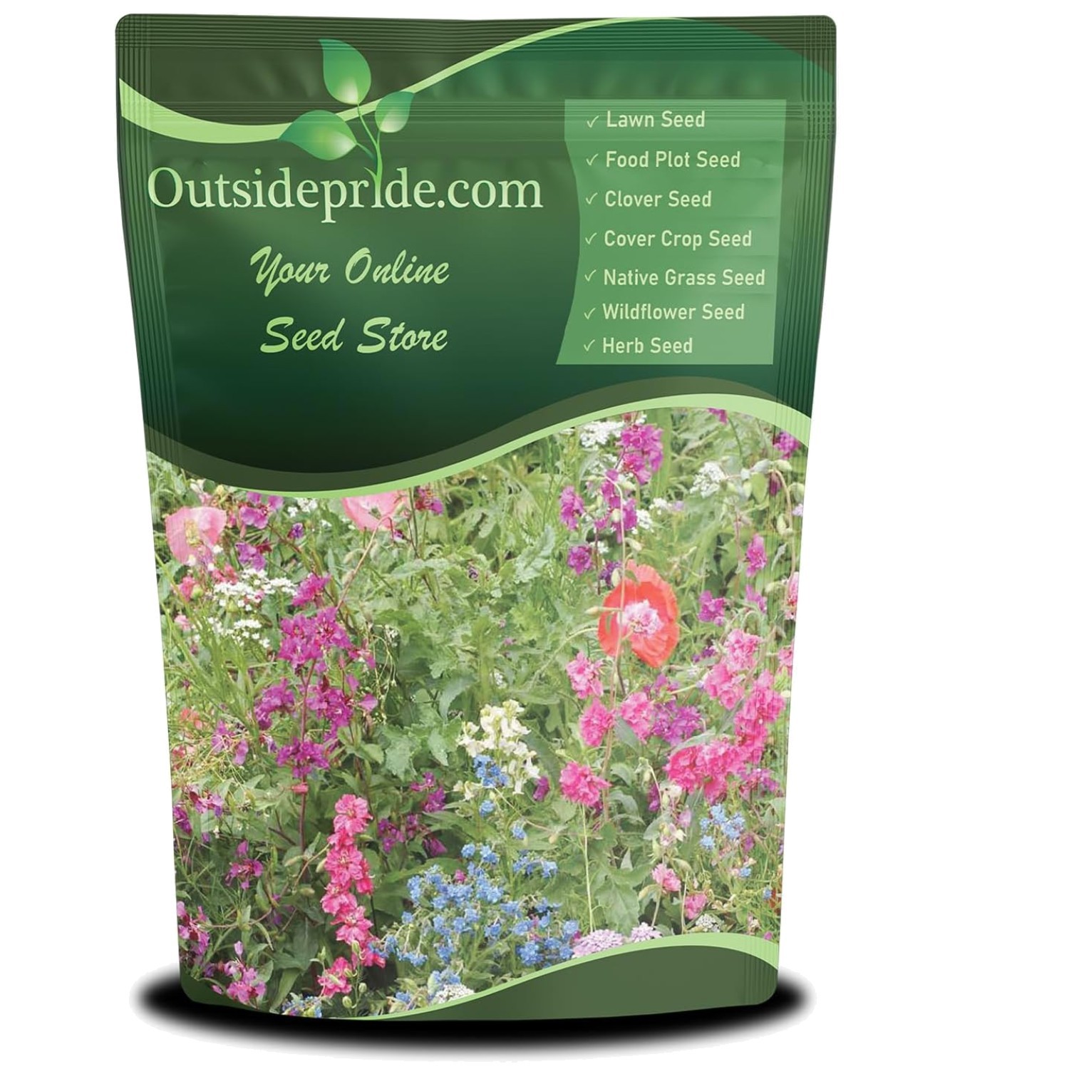 Diverse 1 lb Wildflower Seed Mixture for Partial Shade – Blooms Spring to Fall