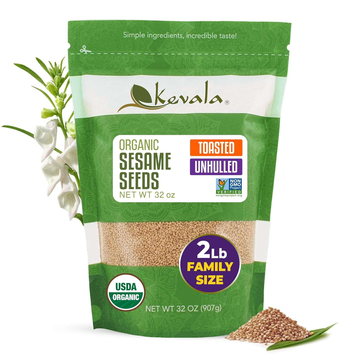 Organic Toasted Sesame Seeds (Unhulled) – Single-Origin Premium Selection Roaste
