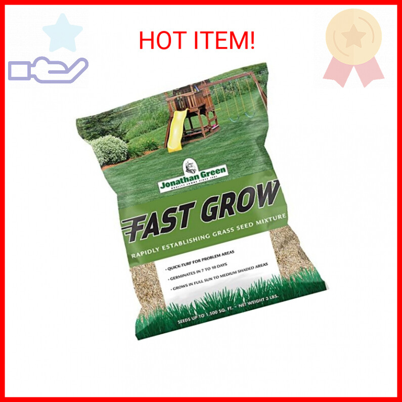 Jonathan Green (10820) Fast Grow Grass Seed – Cool Season Lawn Seed (3 lb)
