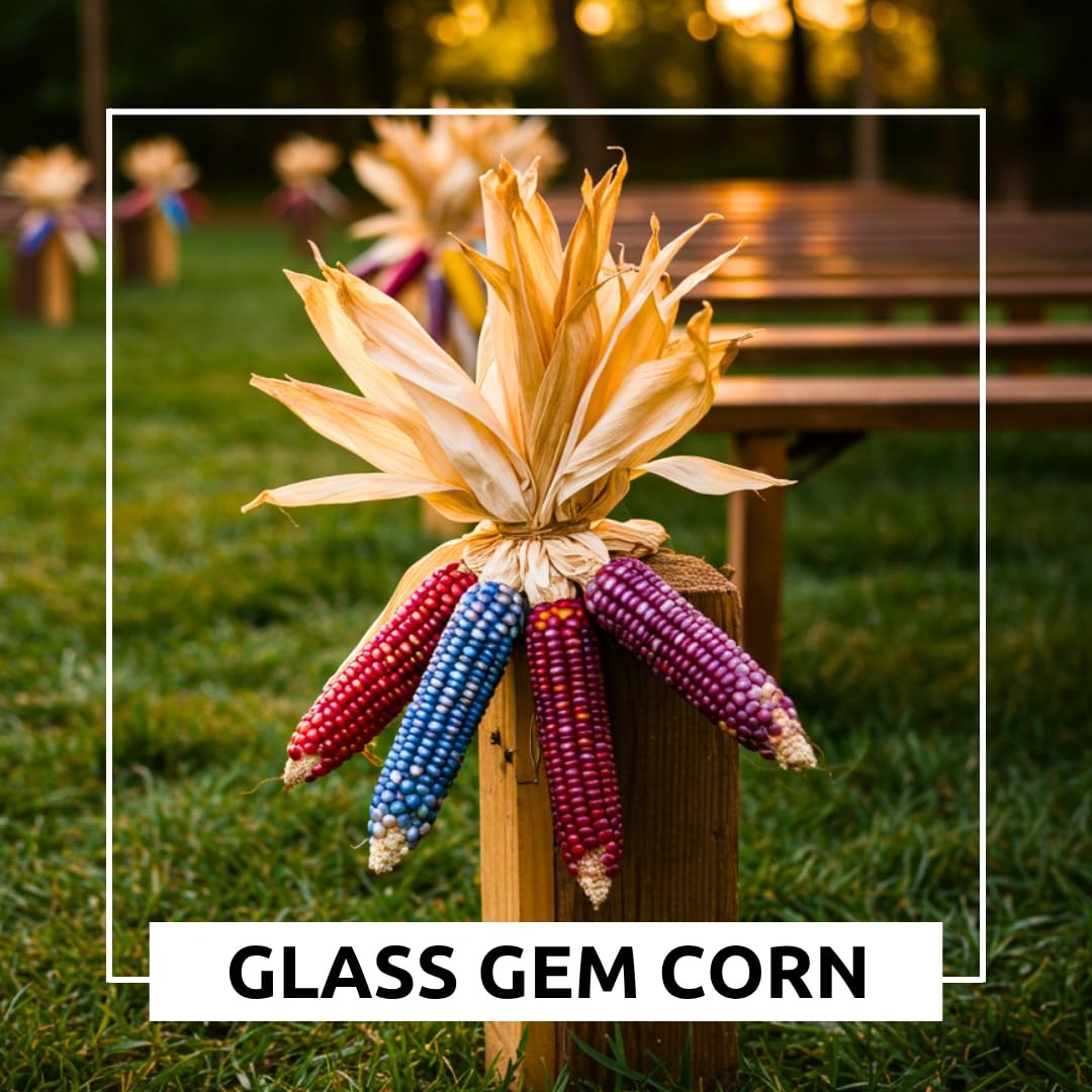 Vibrant Glass Gem Corn Seeds – 125+ NonGMO Heirloom Seeds for Gardening &