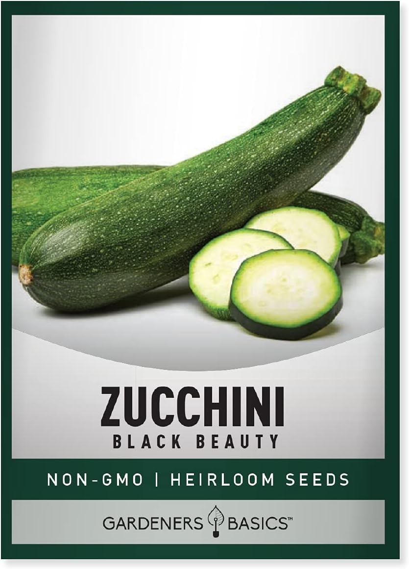 Zucchini Seeds – Black Beauty Heirloom Non-GMO Summer Squash 3 Grams