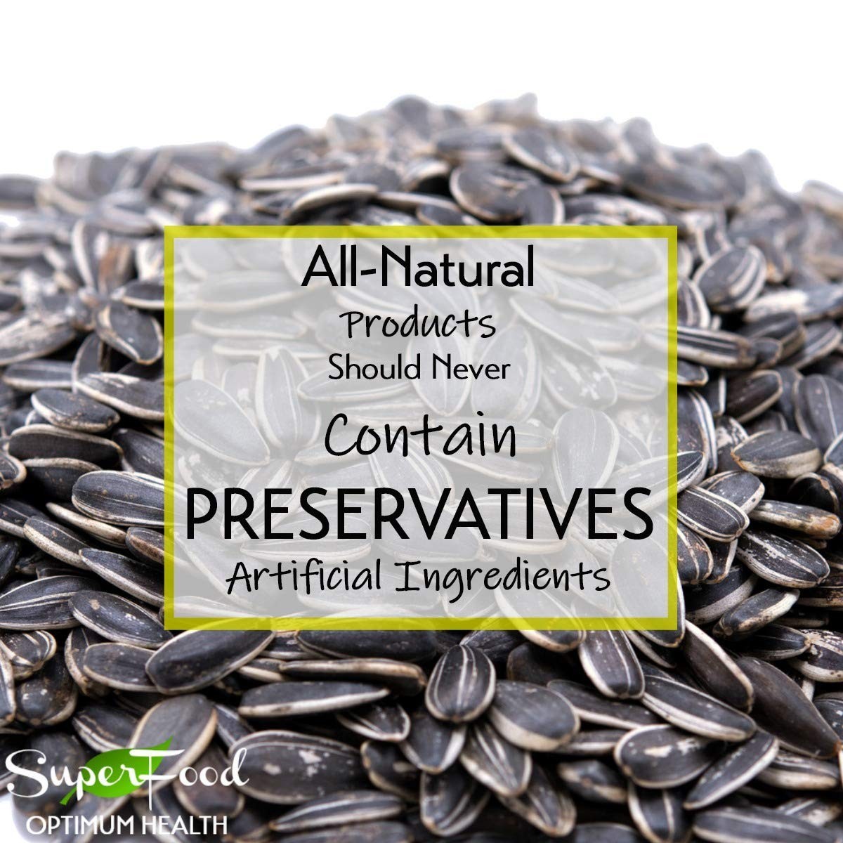 Allergen-Free Raw Whole Sunflower Seeds 1lb in Resealable Bag No Additives