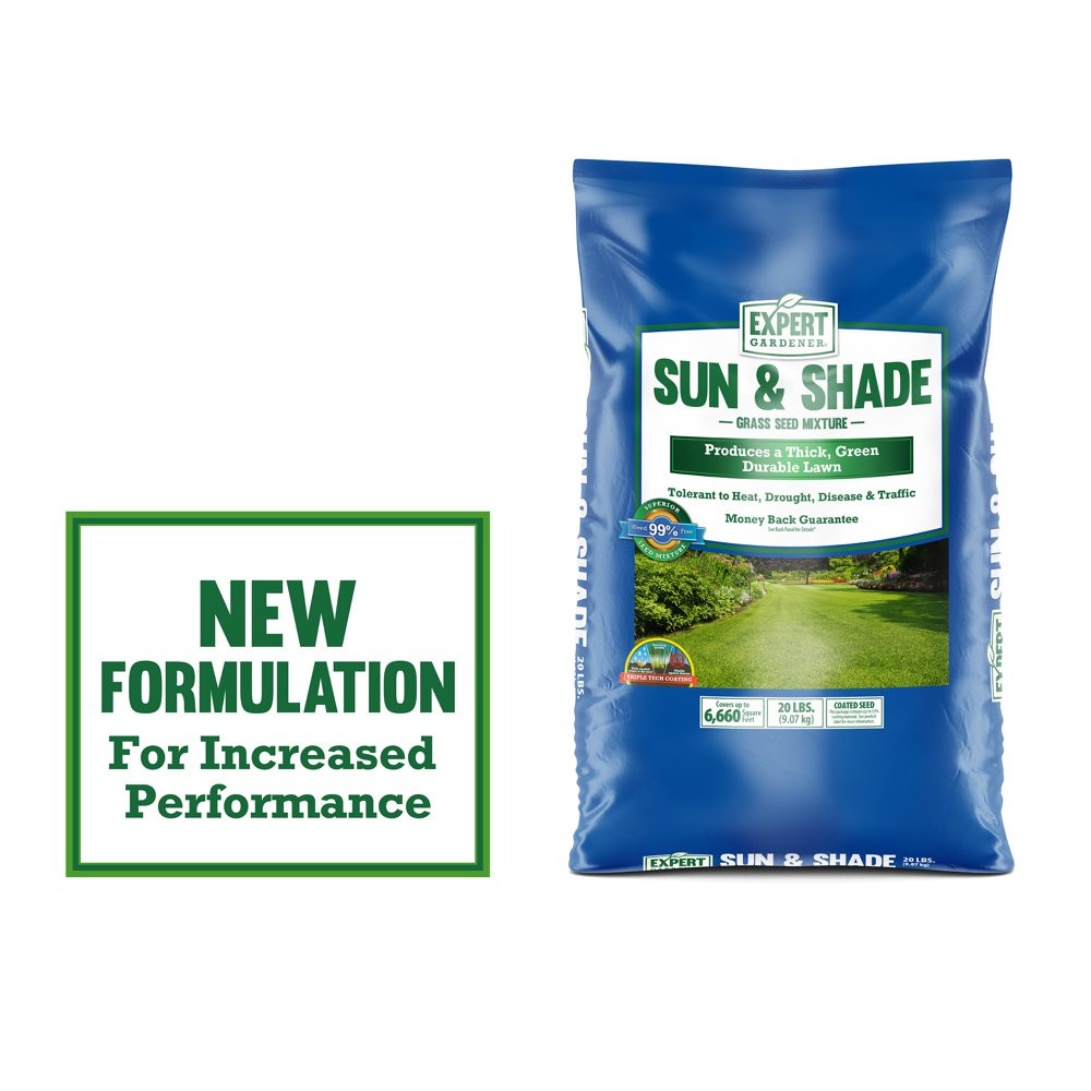 GRASS SEED Sun & Shade Northern Mix Sun to Partial Shade, 3, 7, 20 Lb.
