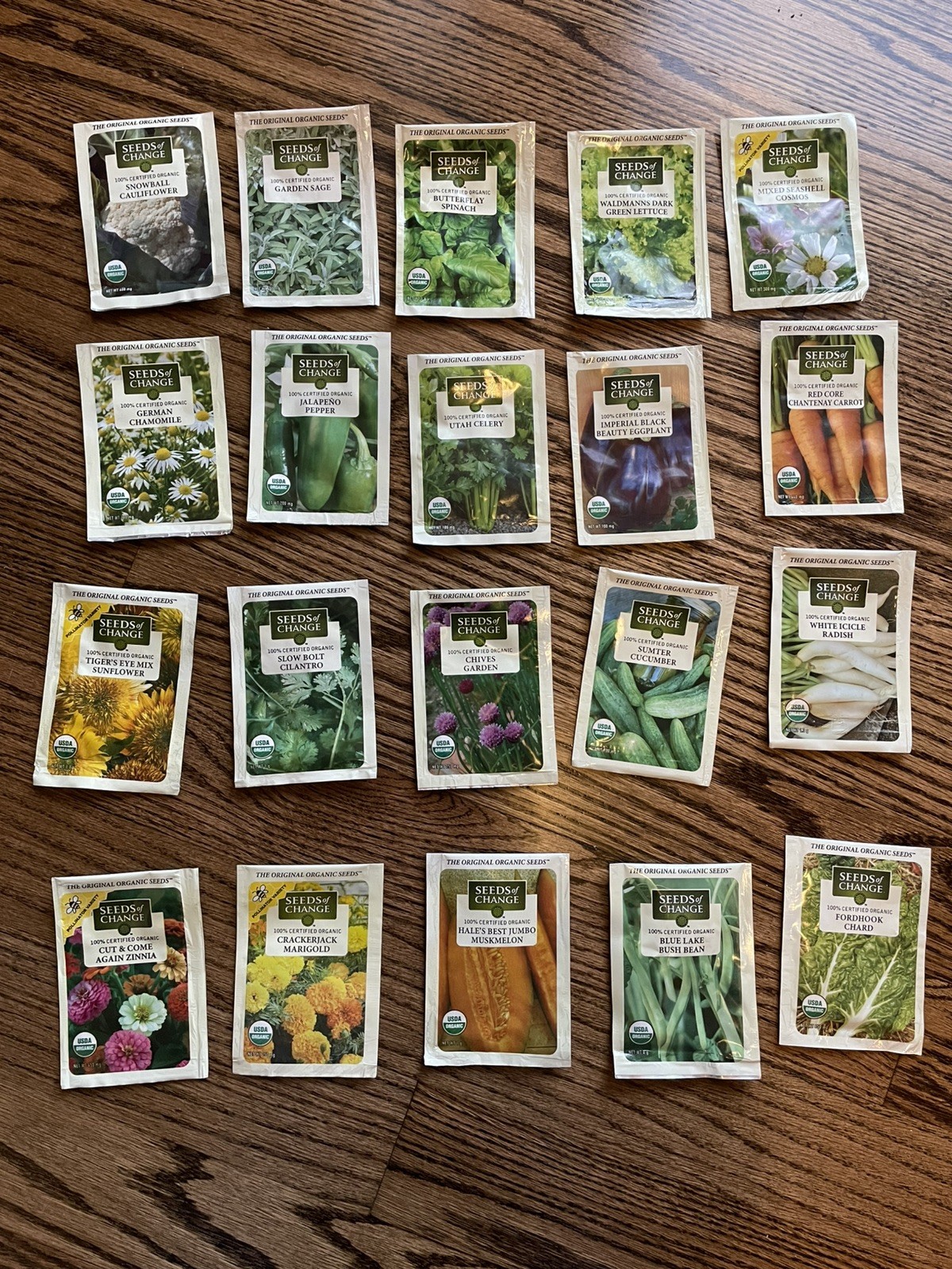 Lot Of 40 Assorted Vegetable Flower Herb Organic Seeds Non GMO